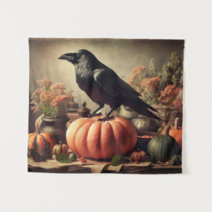 Tapete De Parede Vintage Raven Foto Gótica Halloween