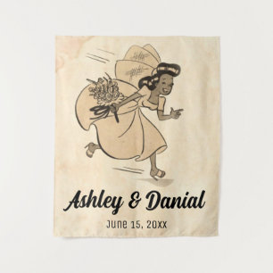 Tapete De Parede Vintage Retro Funny Bride 50 Casamento