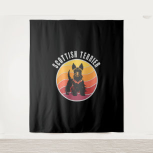 Tapete De Parede Vintage Scottish Terrier Sunset