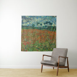 Tapete De Parede Vintage Van Gogh Flowers Campo com Poppies