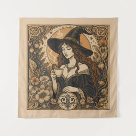 Tapete De Parede Vintage Witch Tea Time