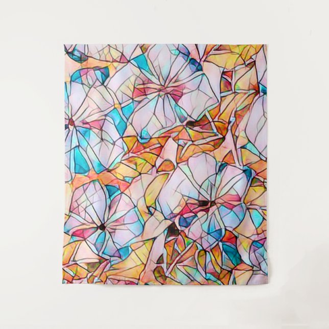 Tapete De Parede Violetas De Vidro Manchadas (Frente)