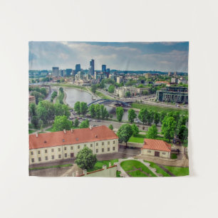 Tapete De Parede Vista aérea de Vilnius, Lituânia