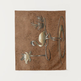 Tapete De Parede Vista de Feriado Dourado Retroativo