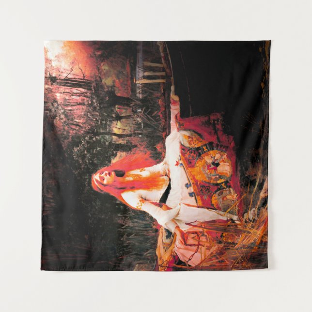 Tapete De Parede Vivid Retro - A Senhora de Shalott (Frente)
