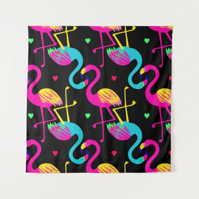 Tapete De Parede Vivid tropical, exotic hawaiian seamless pattern w (Frente)