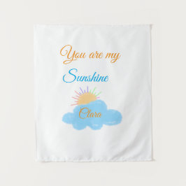 Tapete De Parede Você é minha nuvem de raios solares laranja amarel