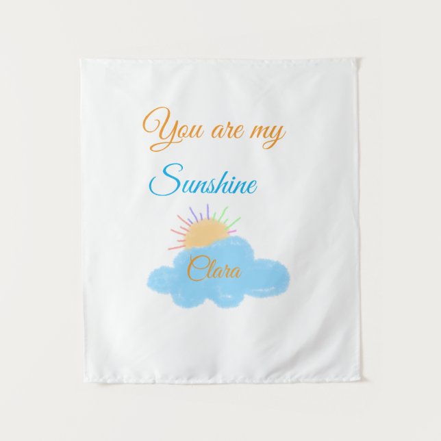 Tapete De Parede Você é minha nuvem de raios solares laranja amarel (Frente)