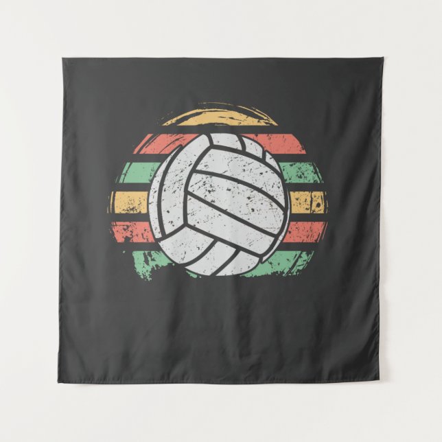 Tapete De Parede Voleibol de Retro Vintage (Frente)
