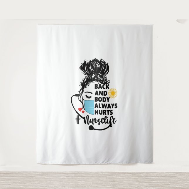 Tapete De Parede Volta E Corpo Dói A Vida Da Enfermeira (Frente)