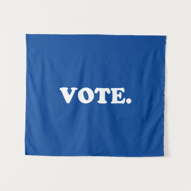 Tapete De Parede "Votar" branco azul (Frente (Horizontal))