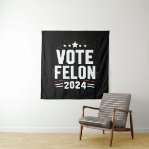 Tapete De Parede Vote Criminoso Trump 2024 Eleição Divertida Voto 