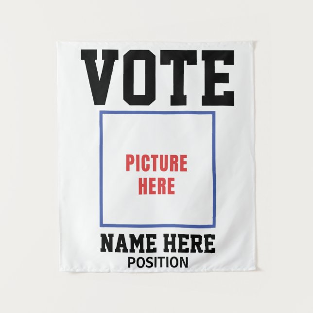 TAPETE DE PAREDE VOTE FOTO PERSONALIZAR NOME (Frente)