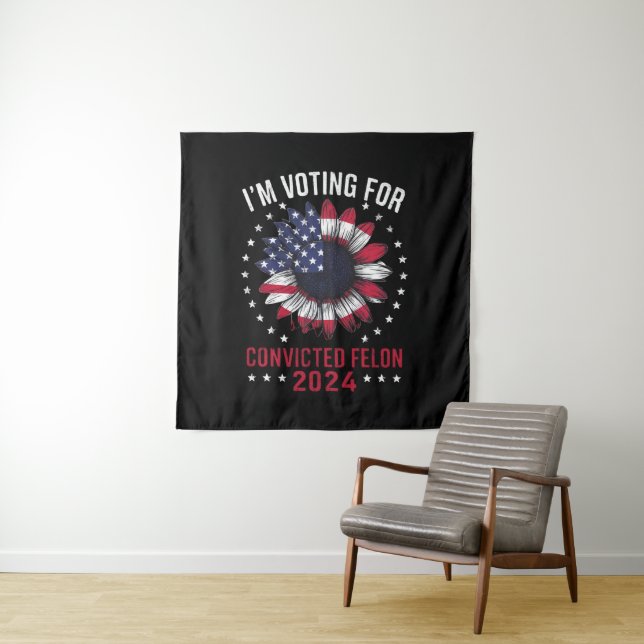 Tapete De Parede Voto a favor do condenado Felon Pro Trump 2024 (In Situ)