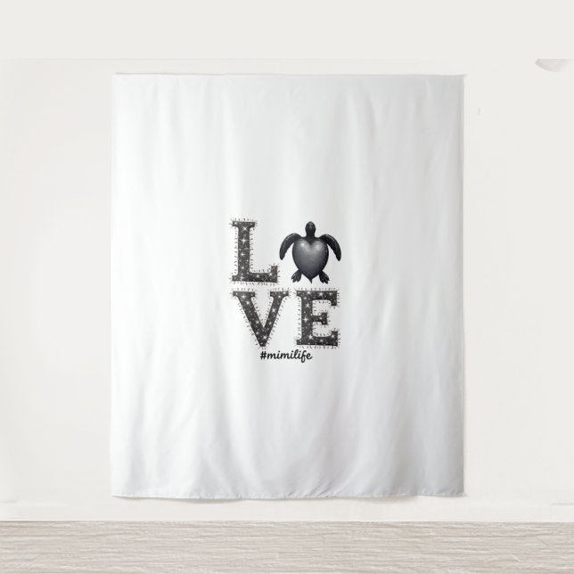 Tapete De Parede Vovó Tartaruga - Ama Mimi Life Sea Turtle, Mimi T (Frente)