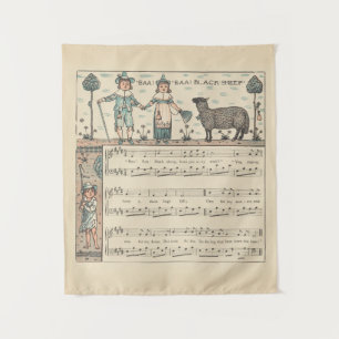 Tapete De Parede Walter Crane Baa Baa Ovelha Negra Rima Infantil