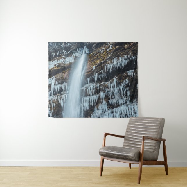 Tapete De Parede Waterfall Peričnik em Mojstrana, Eslovênia (In Situ (Horizontal))