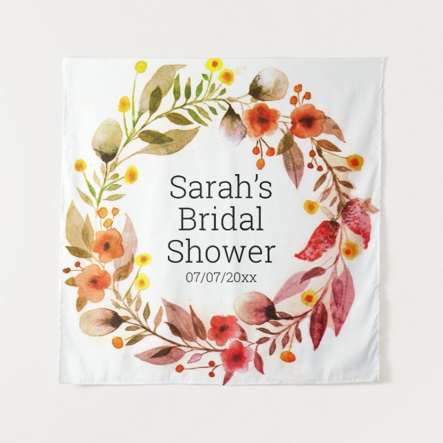 Tapete De Parede Wedding shower personalized tapestry (Frente)