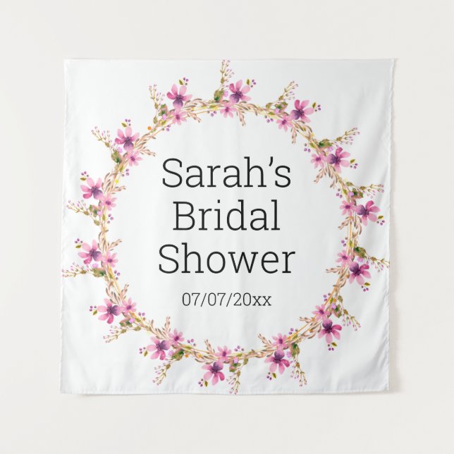 Tapete De Parede Wedding shower personalized tapestry (Frente)