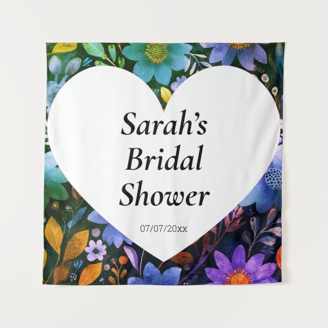 Tapete De Parede Wedding shower wall poster personalized (Frente)