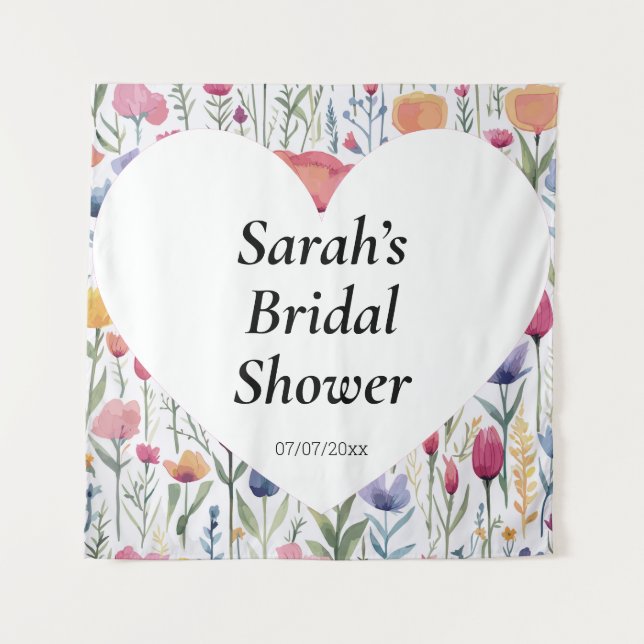Tapete De Parede Wedding shower wall poster personalized (Frente)
