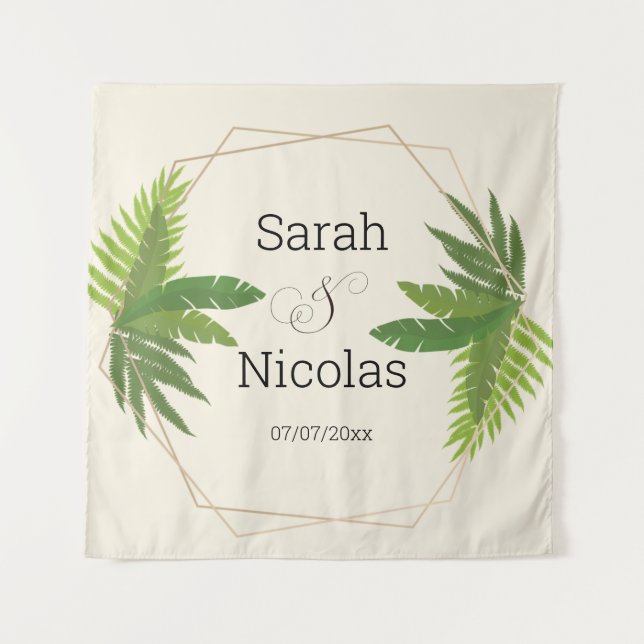 Tapete De Parede Wedding shower wall poster personalized (Frente)