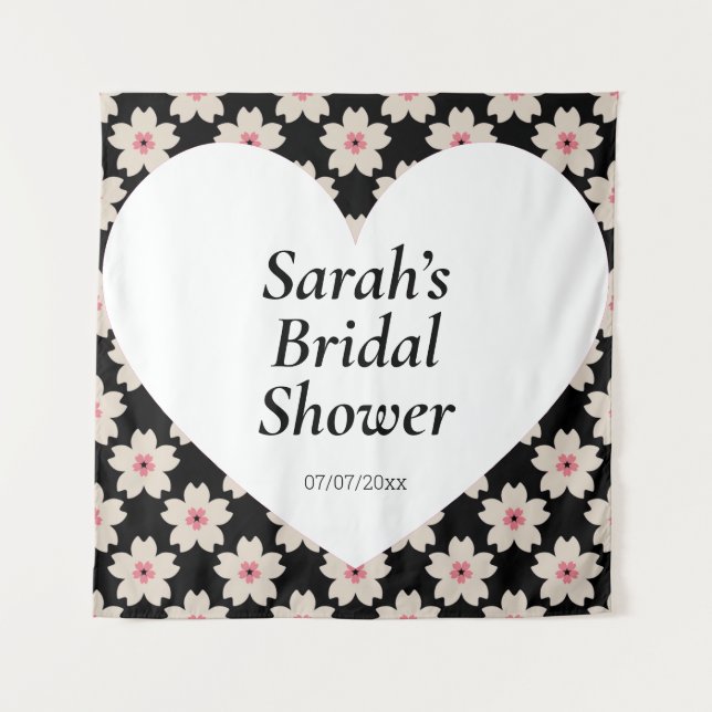 Tapete De Parede Wedding shower wall poster personalized (Frente)