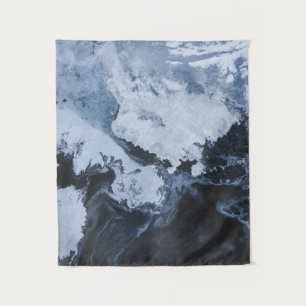 Tapete De Parede White and black abstract painting