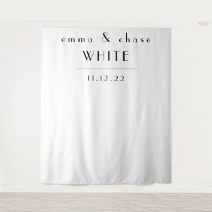 Tapete De Parede White and Black Wedding Tapestry