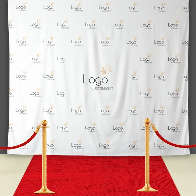 Tapete De Parede White Custom Business Logo Step Repeat Backdrop (White Custom Business Logo Step Repeat Backdrop
)