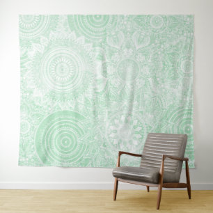 Tapete De Parede White Mandala Collection Green Design