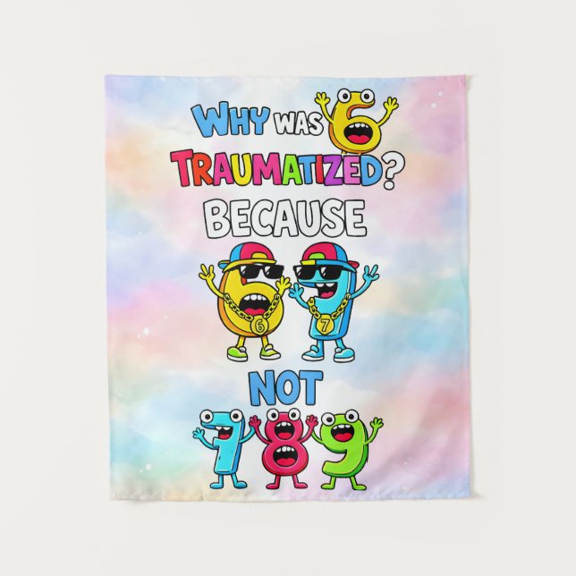 Tapete De Parede Why Was 6 Traumatized Funny Math Design (Frente)