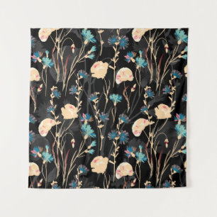 Tapete De Parede Wild flowers illustrations. Vintage seamless patte