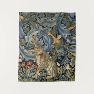 Tapete De Parede William Morris Forest Rabbit Floral Art Nouveau