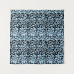 Tapete De Parede William Morris Irmão Coelho Azul Claro Preto