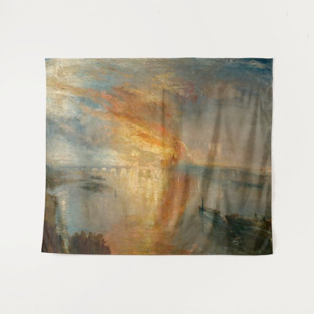 Tapete De Parede William Turner - A Queima do Parlamento (Frente (Horizontal))