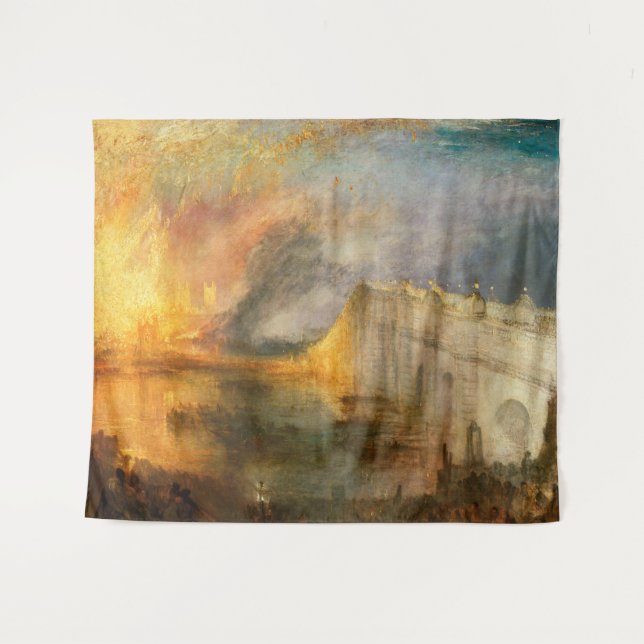 Tapete De Parede William Turner - A Queima do Parlamento (Frente (Horizontal))