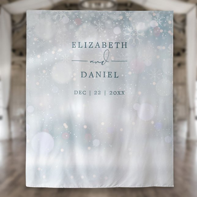 Tapete De Parede Winter Wonderland Photo Booth Backdrop (Winter Wonderland Wedding Photo Booth Backdrop)