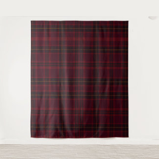 Tapete De Parede Xadrez Burgundy Elegante