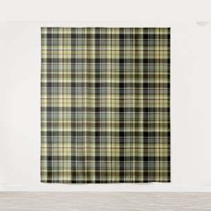 Tapete De Parede Xadrez de tartan amarelo-marrom.