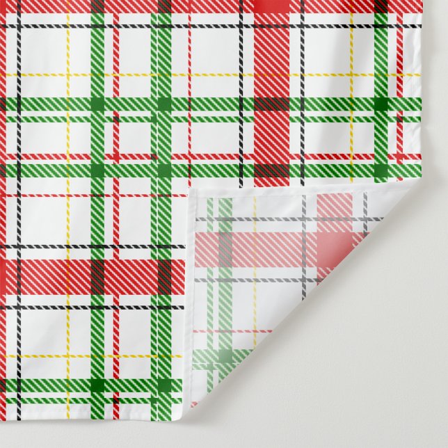 Tapete De Parede Xadrez Flannel de Natal - Design Tartan - Branco (Criador carregado)