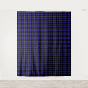 Tapete De Parede Xadrez Real Azul Preto