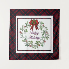 Tapete De Parede Xadrez Vermelha Feliz Feriados