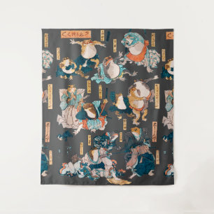 Tapete De Parede Xilogravura Japonesa de Sapo de Kuniyoshi Ukiyo-e