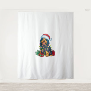 Tapete De Parede Xmas Lighting Santa Hate Cão de Água Português Chr