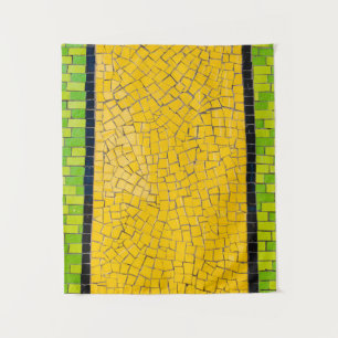 Tapete De Parede Yellow, black, and green brick wall planning