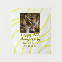Tapete De Parede Yellow golden photo 30th wedding anniversary name 
