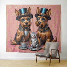 Tapete De Parede Yerkish Terriers Tea Time