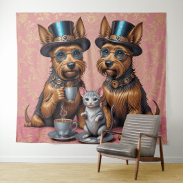 Tapete De Parede Yerkish Terriers Tea Time