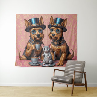Tapete De Parede Yerkish Terriers Tea Time